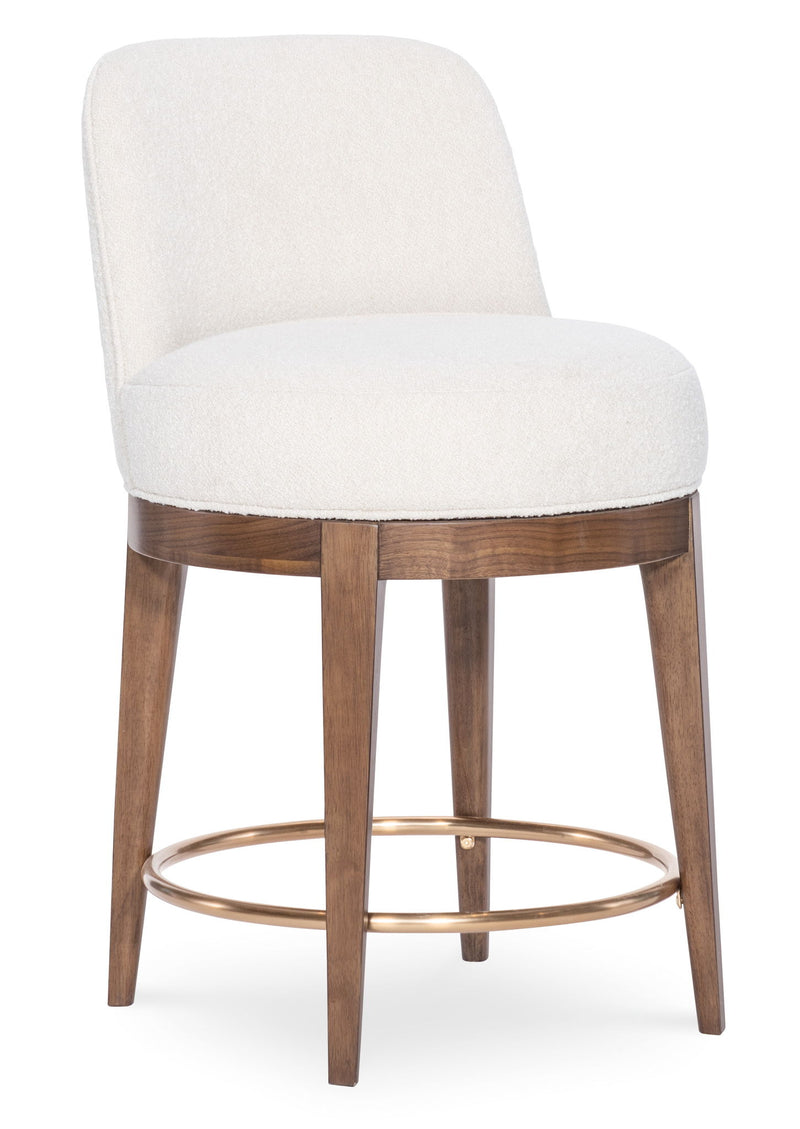 Eleana - Counter Stool - Beige / Dark Brown