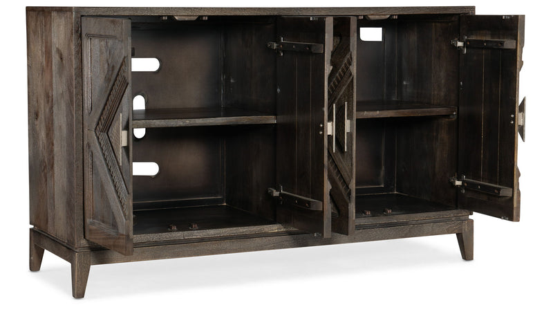 Commerce And Market - Carved Accent Chest - Dark Brown