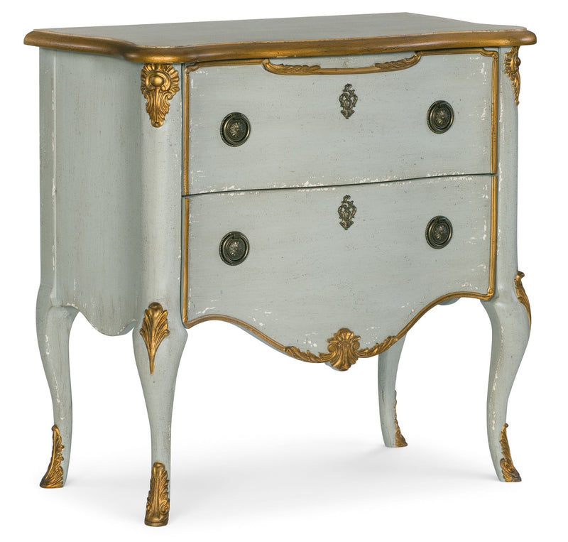 Home Accent - French 2-Drawer Chest - Pearl Silver