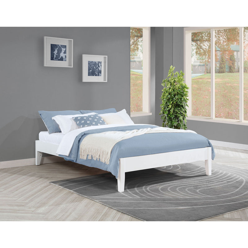 Sophie - Full Platform Bed With Tapered Legs - White