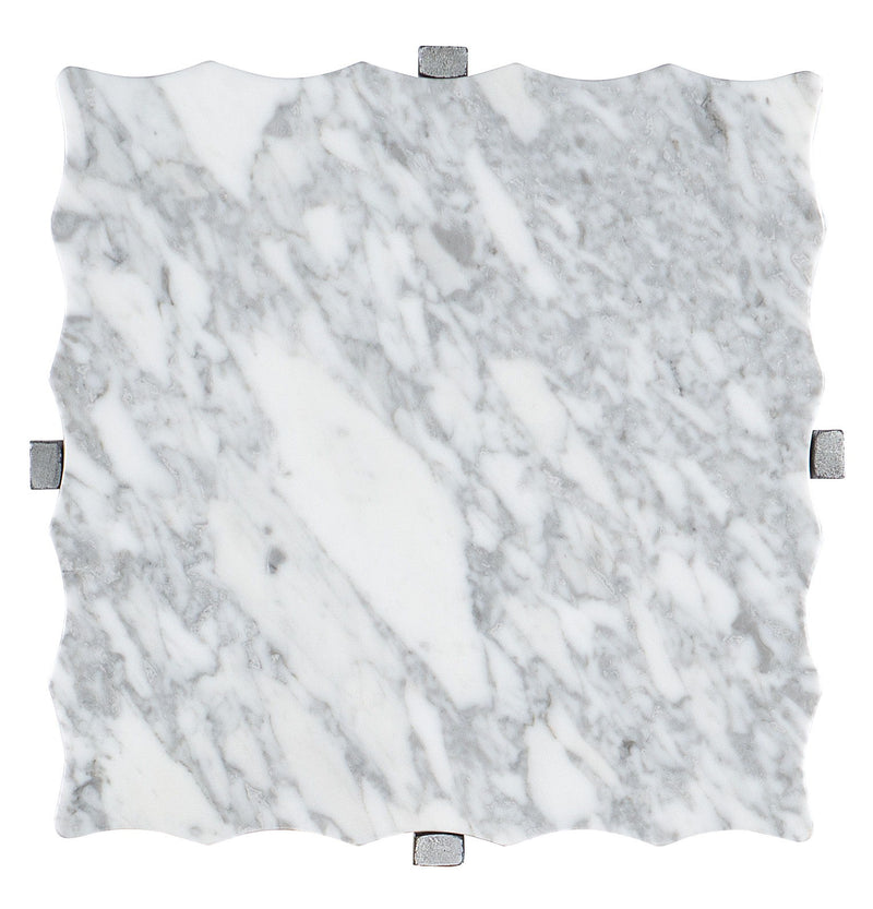 Melange - Glendon Side Table - Pearl Silver