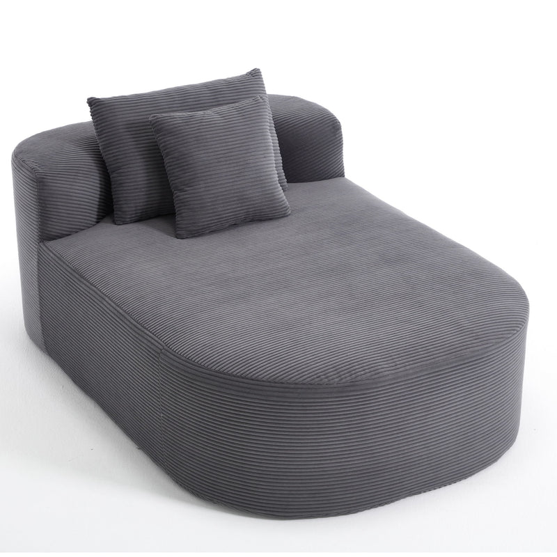 Oversized Chaise Lounge Sofa Bed With Deep Seat And Soft Pillows