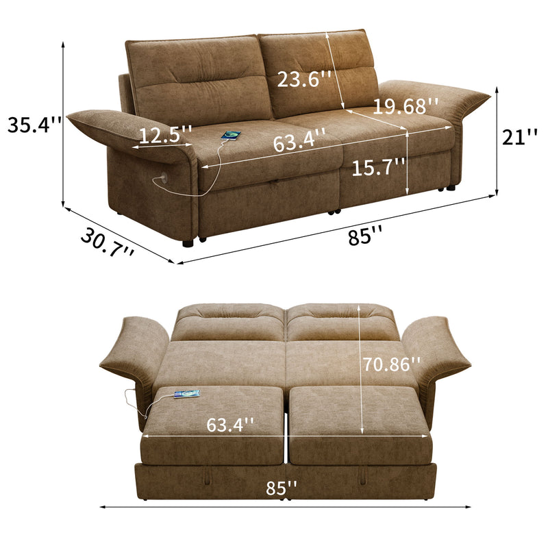 Sofa Bed With Convertible Design, Living Room Furniture