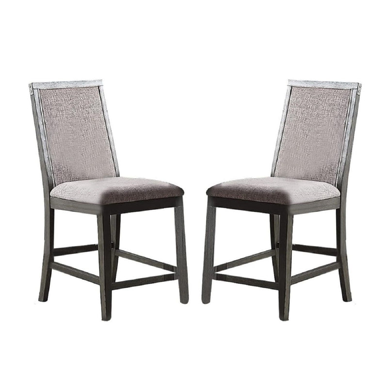 Upholstered Dining Chairs Counter Height (Set of 2) - Gray
