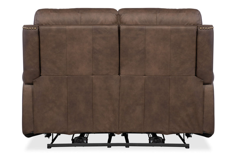 MS - Duncan Power Loveseat With Power Headrest & Lumbar - Dark Brown