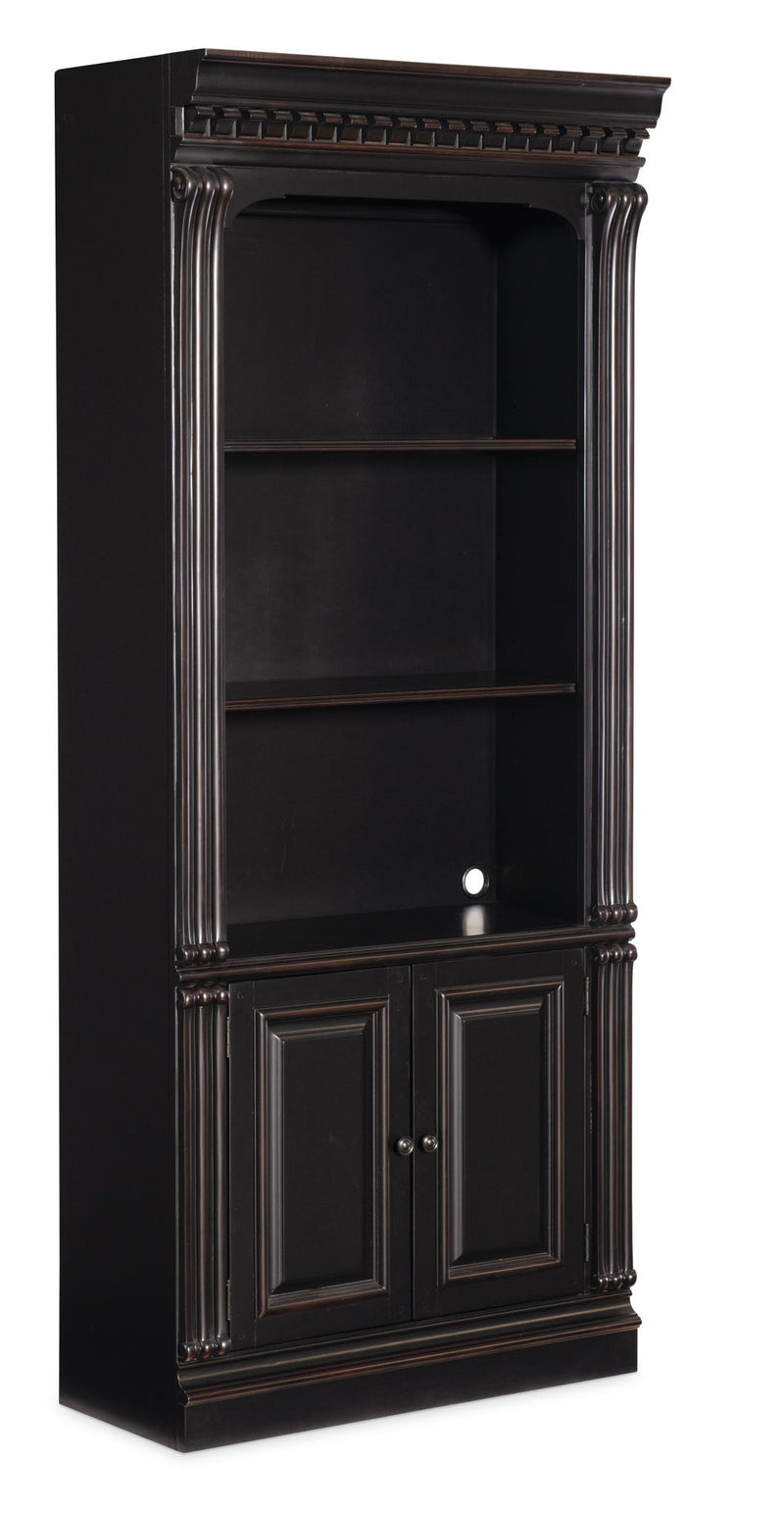 Telluride - Bunching Bookcase (With Doors) - Black