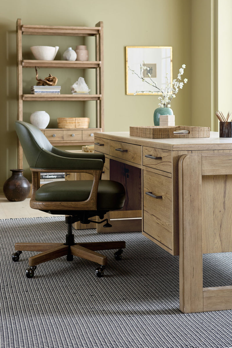 EC - Briar Executive Swivel Tilt Chair - Dark Green / Light Brown