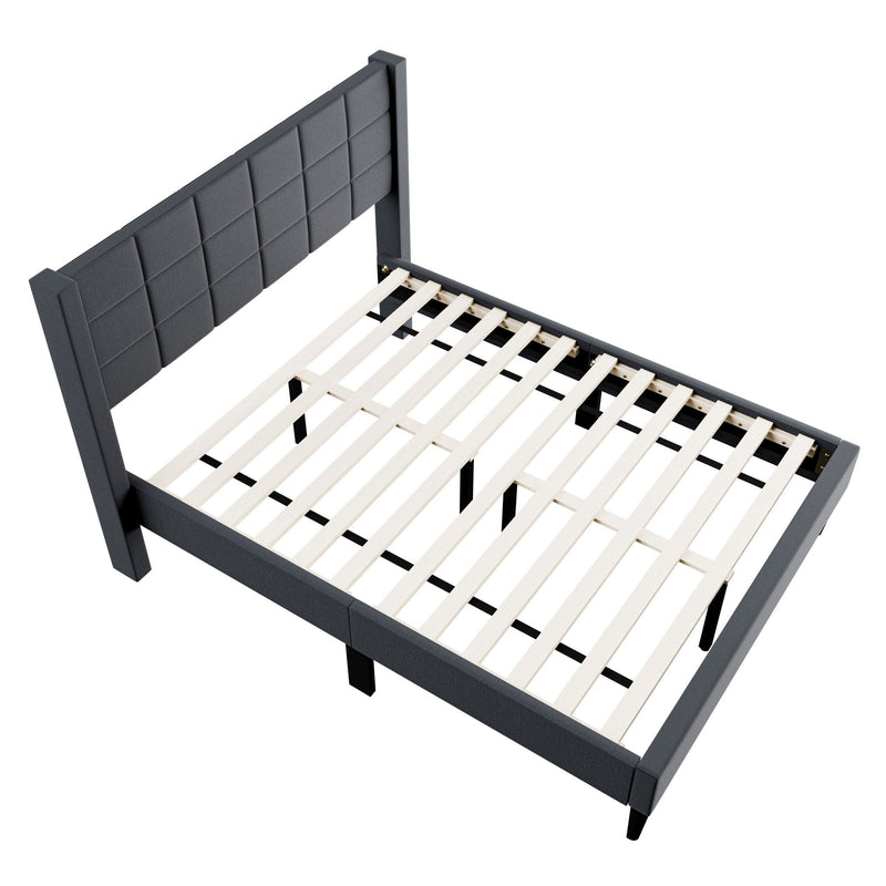 Bed Upholstered Box Design Headboard