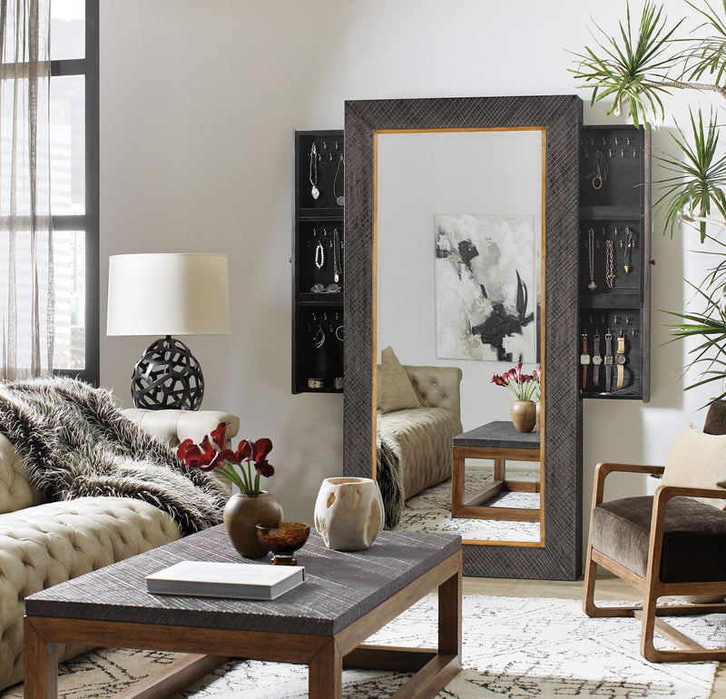 Big Sky - Floor Mirror With Jewelry Storage - Dark Gray