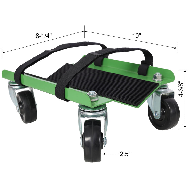 Heavy Duty Snowmobile Dolly With V Slide And Swivel Casters Steel, 1500Lbs Capacity