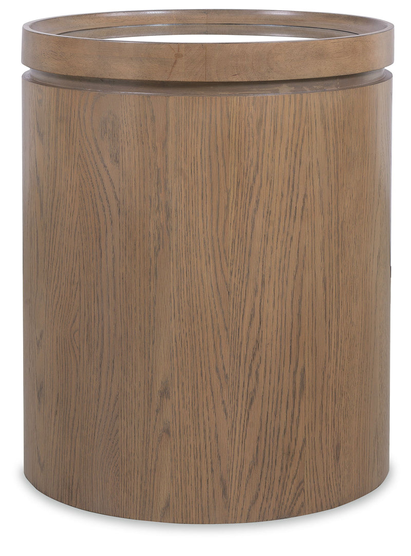 Sonnet - Round Side Table - Dark Gray / Light Brown