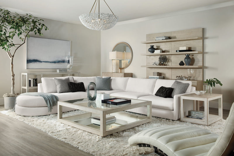 Cascade - Round Mirror - Light Brown