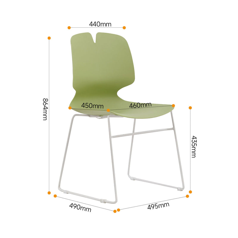 Modern Stacked Office Chairs (Set of 4)