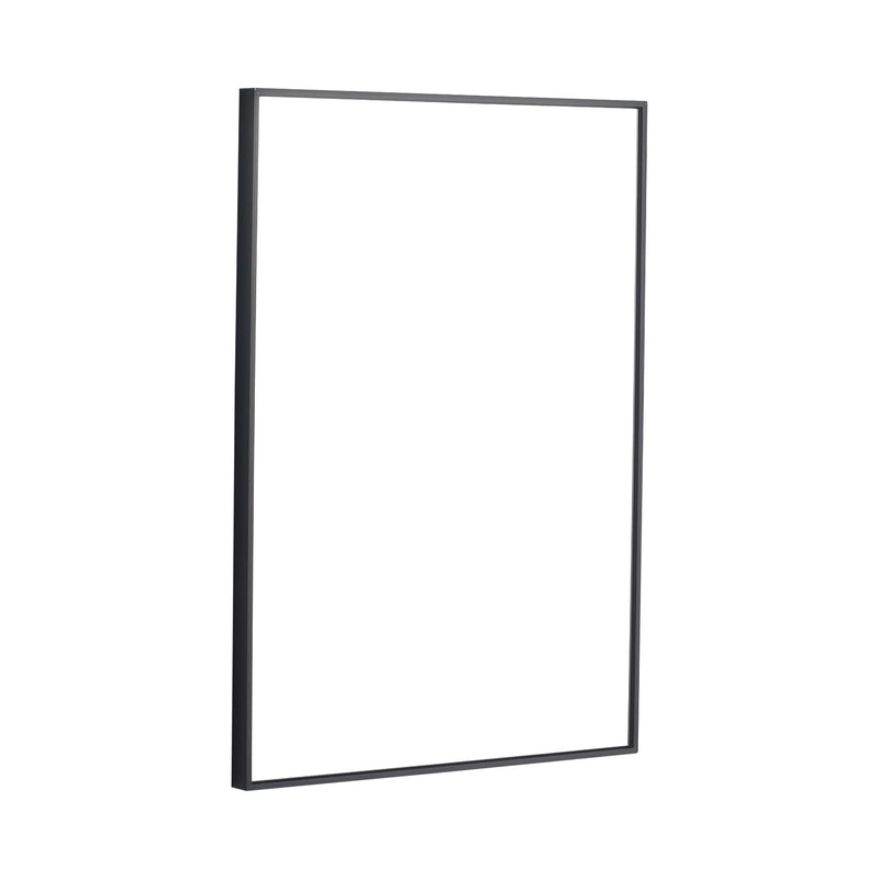 20" Rectangular Wall Mounted Mirror - Black