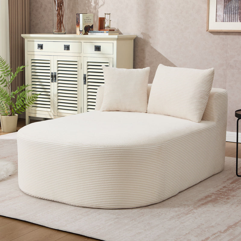Oversized Chaise Lounge Sofa Bed With Deep Seat And Soft Pillows