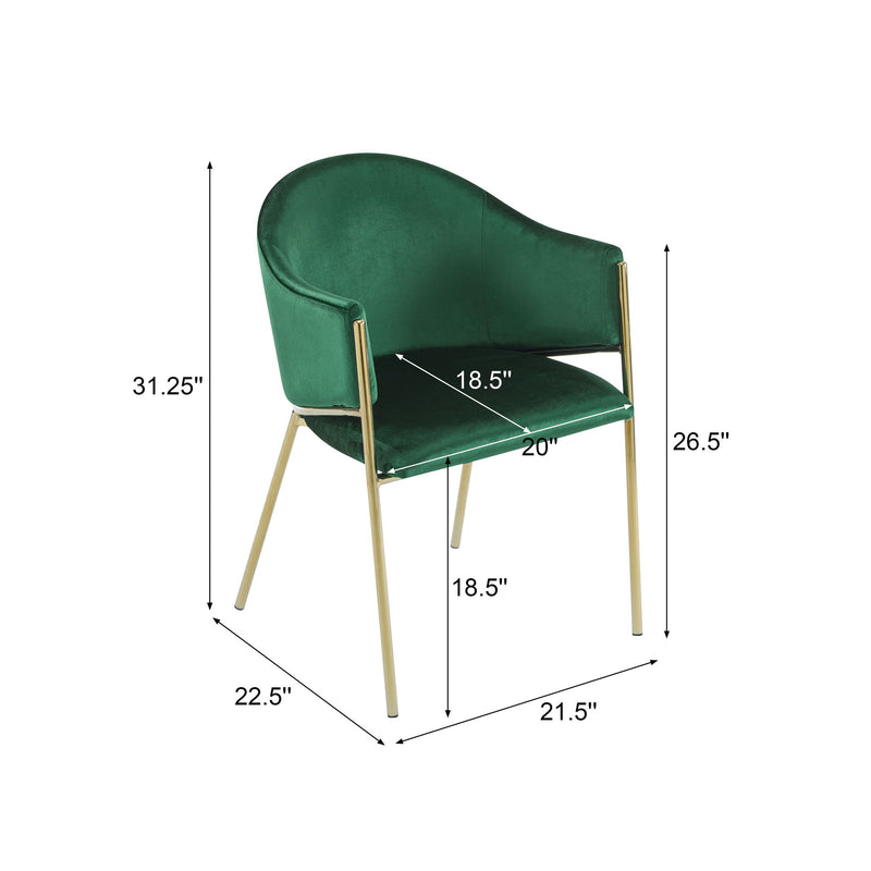 Modern Upholstered Dining Chair With Frame And