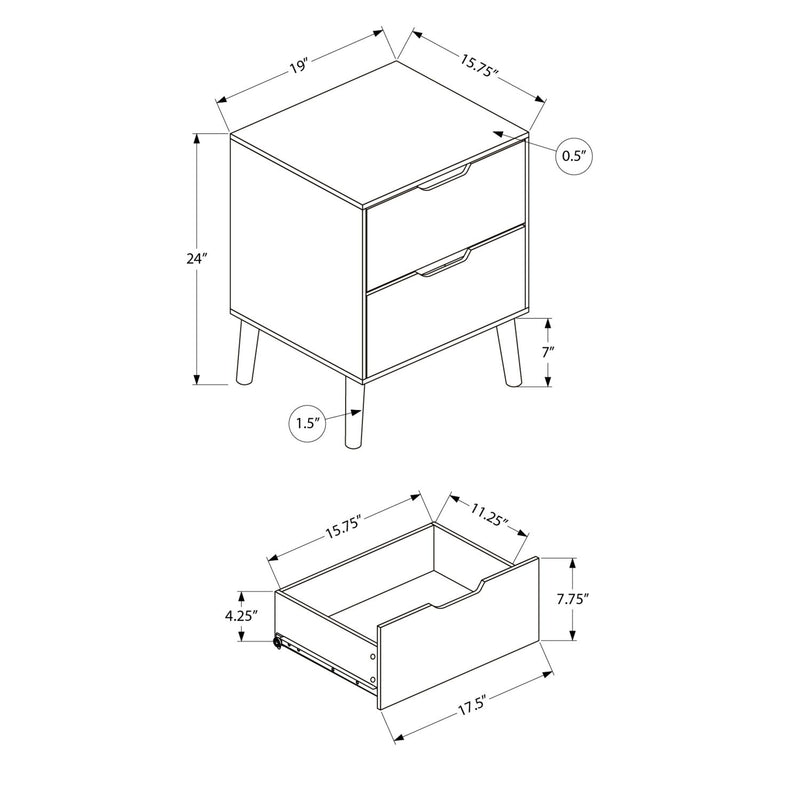 Modern Accent Table With Storage Drawers