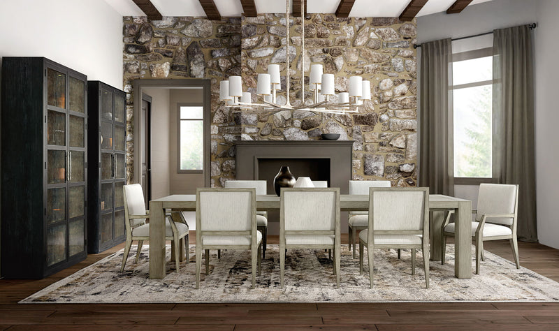 Linville Falls - North Fork Rectangle Dining Table With 1-24" Leaf - Gray