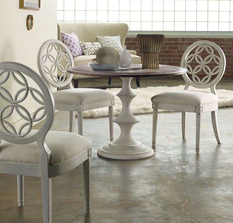 Melange - Brynlee 42" Table - White