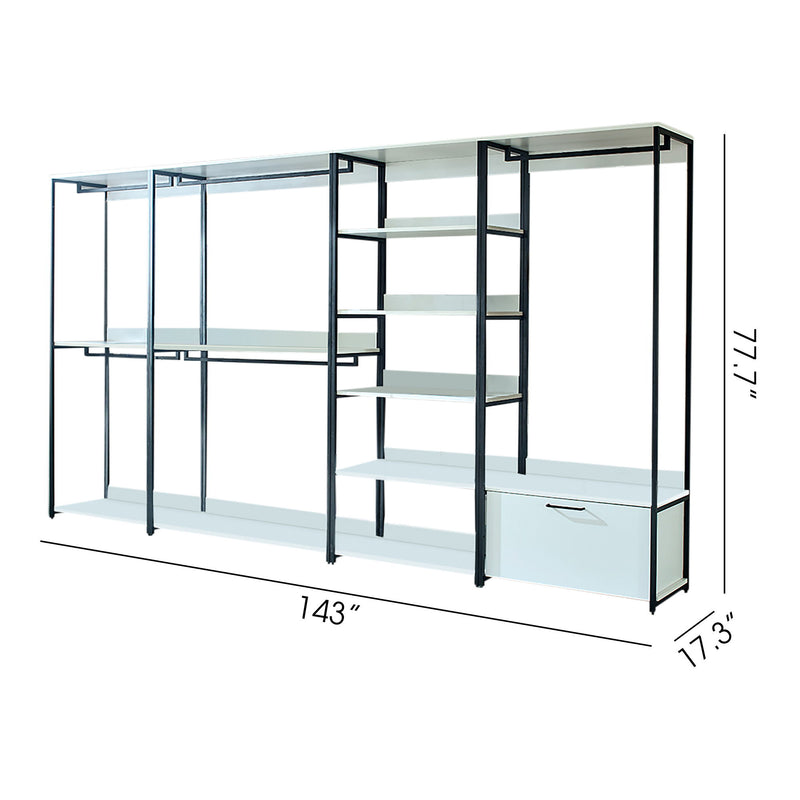 Fiona - Freestanding Walk-In Closet System - White