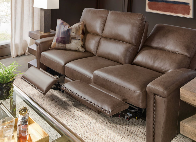 MS - Julian Zero Gravity Power Sofa with Power Headrest - Dark Brown