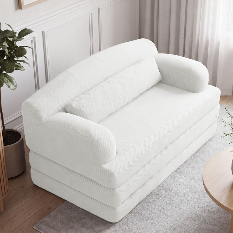 2 Seater Sofa Bed, Compact Foldable Floor Couch