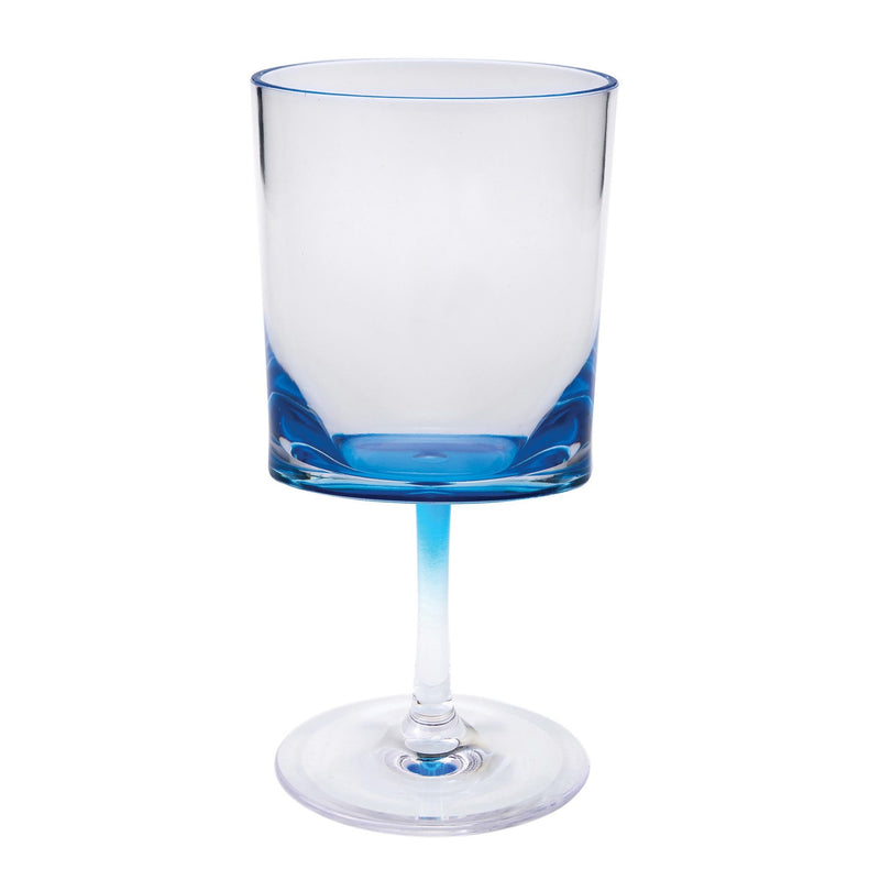 Leadingware Oval Halo Plastic Wine Glasses (Set of 4)