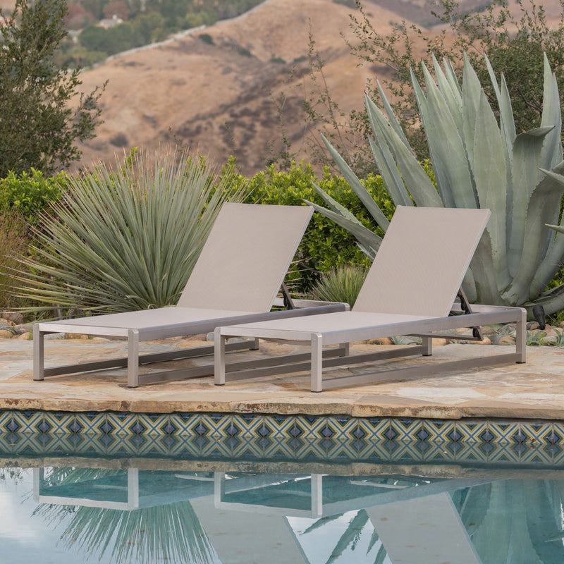 Chaise Lounge With 5 Reclining Positions, Outdoor Patio Lounge Chairs