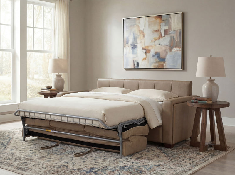 SS - Griffin Queen Sleeper Sofa - Light Brown