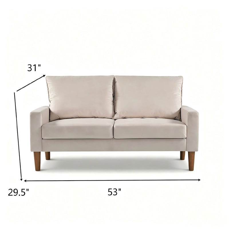Upholstered Loveseat Sofa, 2 Seater Couch For Living Room Apartment