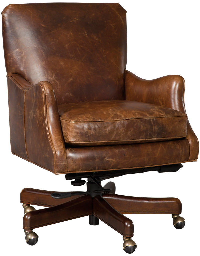 EC - Barker Executive Swivel Tilt Chair - Dark Brown