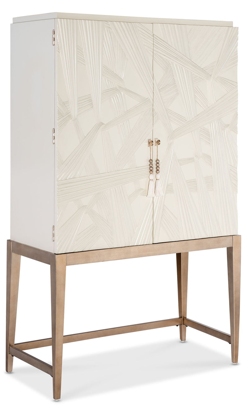 Melange - Dream Weaver Bar Cabinet - White / Light Brown